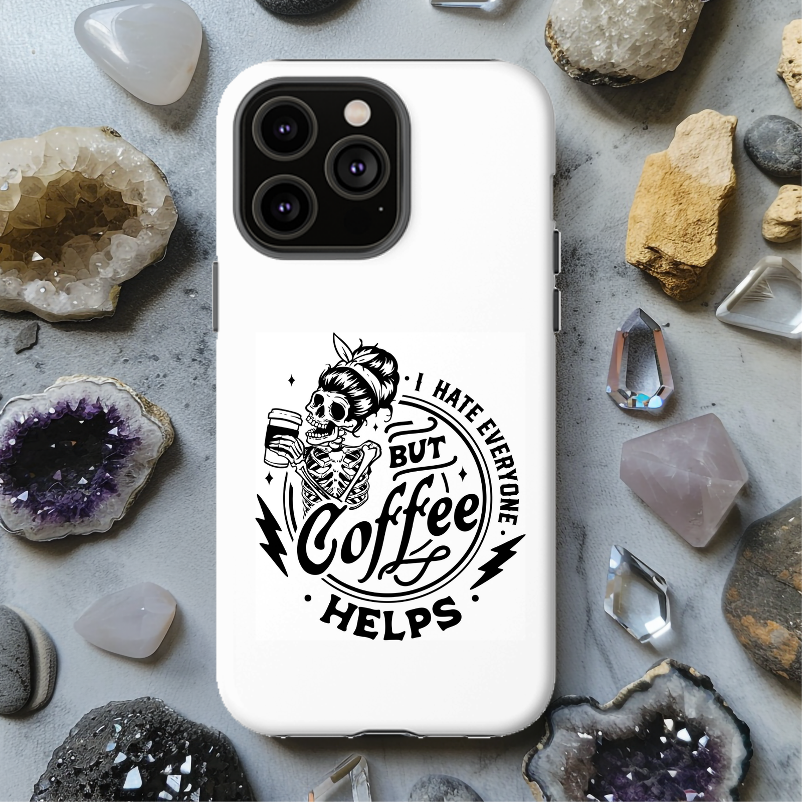 I Hate Everyone But Coffee Helps Magsafe iPhone Tough Case - Techy Treasures -  