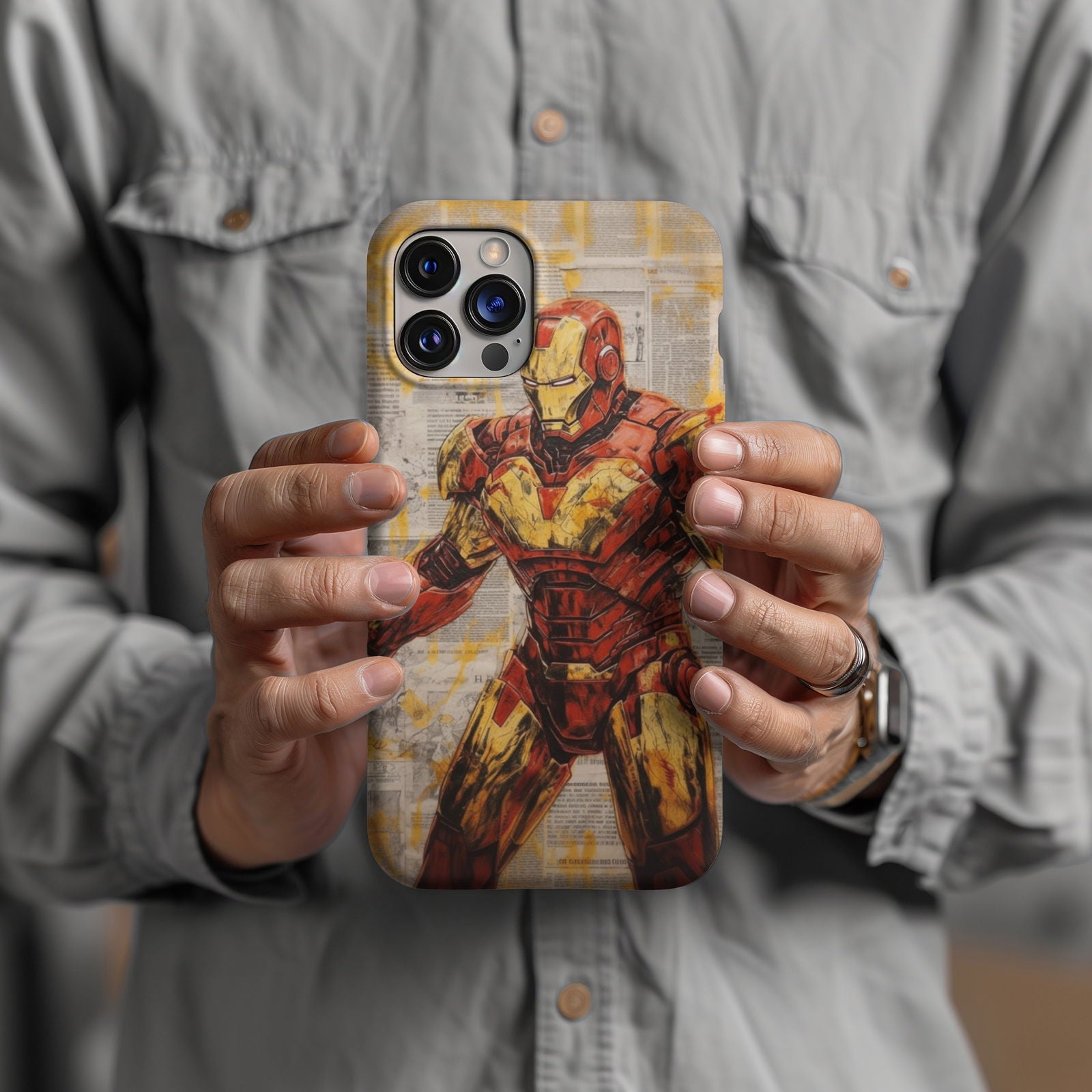 Iron Man Arc Reactor Armor Magsafe Tough Phone Case - Techy Treasures -  
