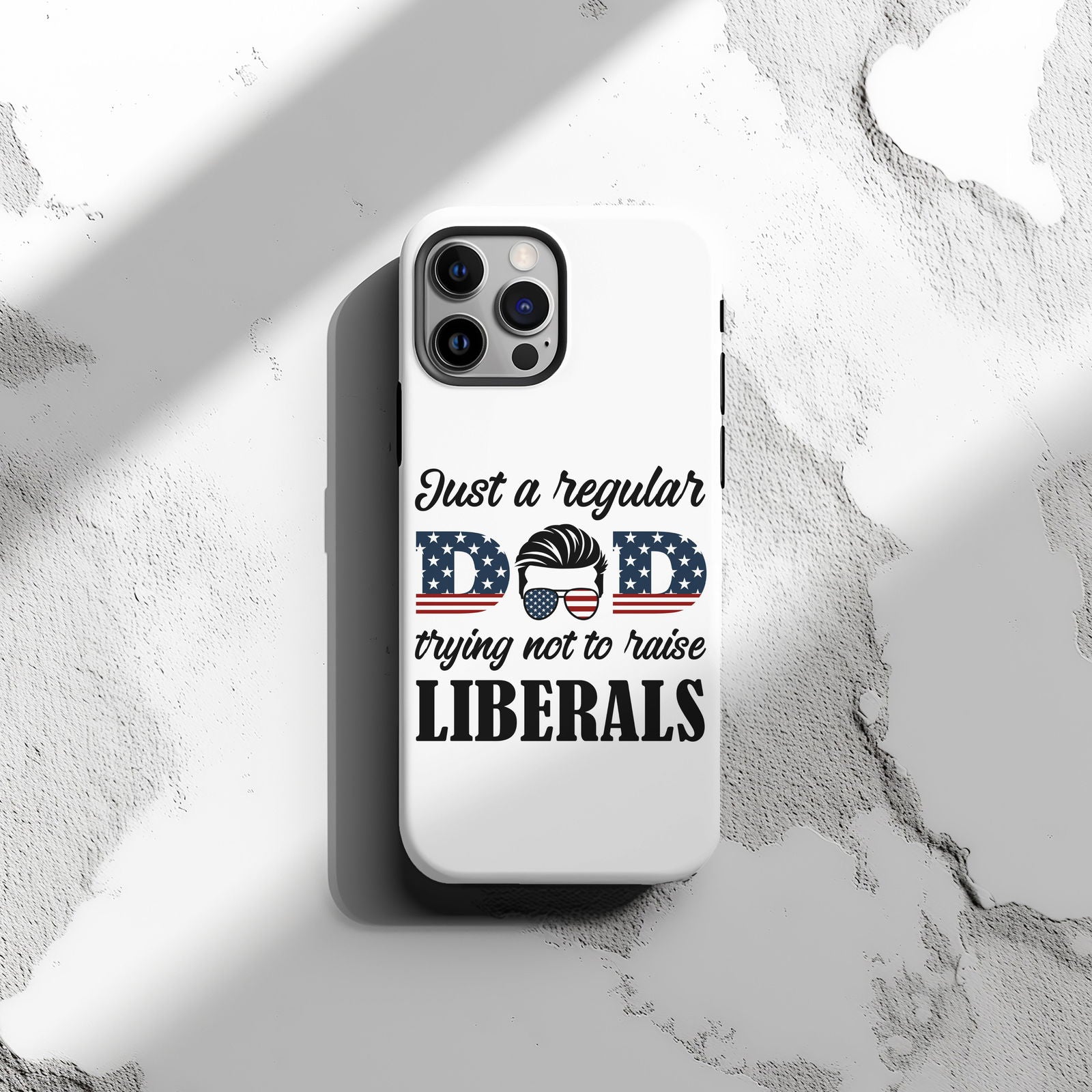 Just a Dad Trying Not To Raise Liberals Magsafe iPhone Tough Case - Techy Treasures -  