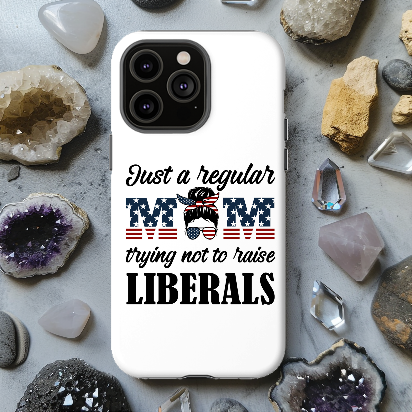 Just a Mom Trying Not To Raise Liberals Magsafe iPhone Tough Case - Techy Treasures -  