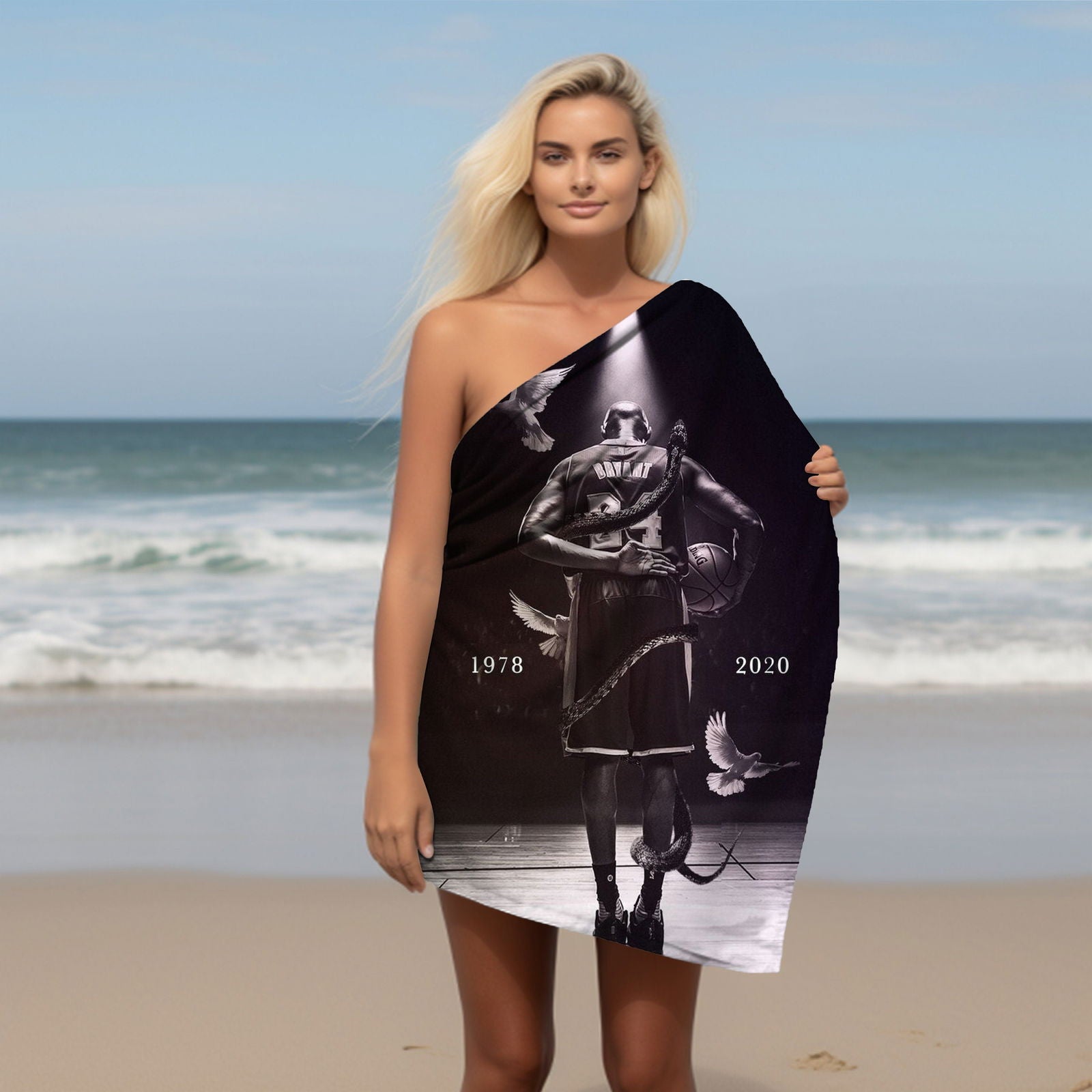 Kobe  Beach Towel, Absorbent Beach Towel, Legendary Kobe Gift - Techy Treasures -  