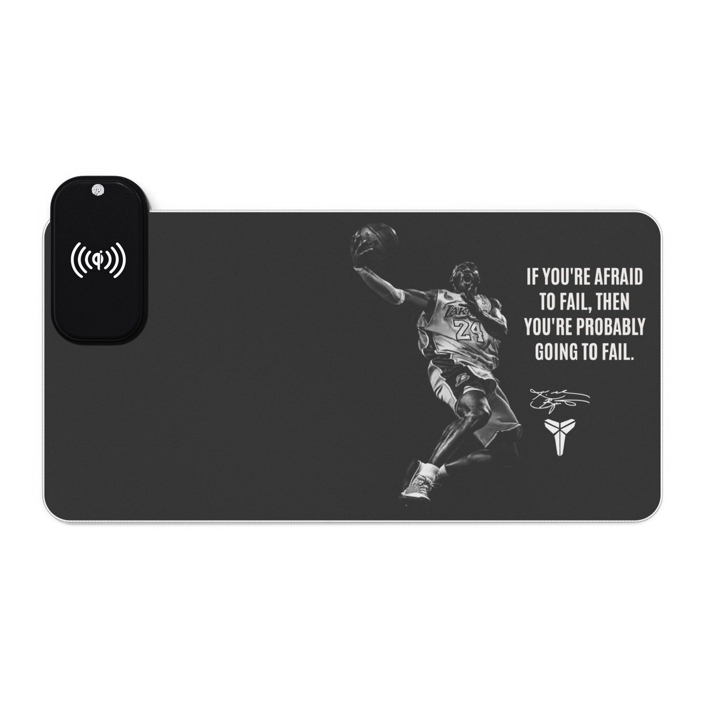 Kobe Bryant LED Gaming Mouse Pad, Wireless Charging Template - Techy Treasures - Home Decor 