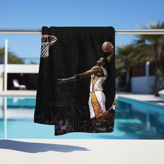 Kobe Towel, Absorbent Beach Towel, Laker Fan Gift - Techy Treasures -  