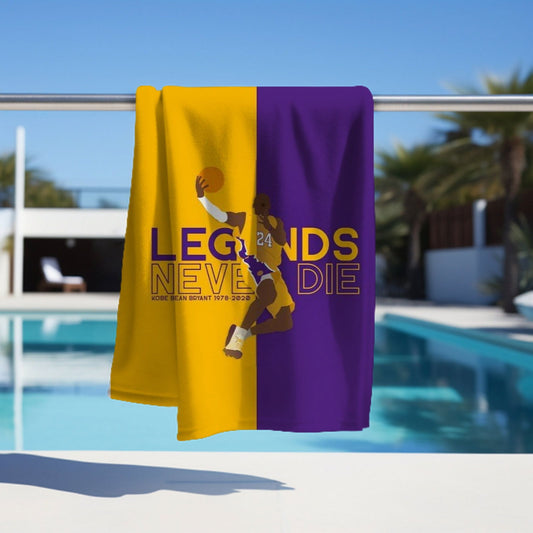 Kobe Towel, Absorbent Beach Towel, Laker Fan Gift - Techy Treasures -  