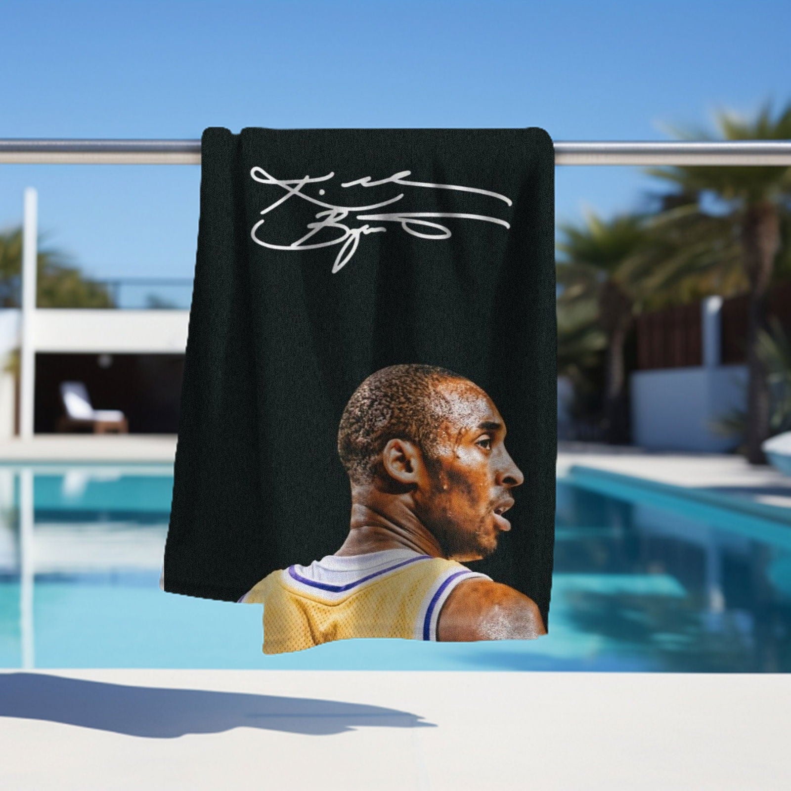 Kobe Towel, Absorbent Beach Towel, Laker Fan Gift - Techy Treasures -  