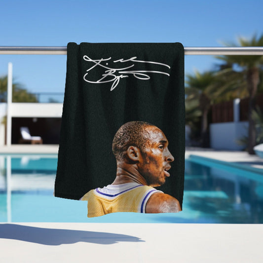 Kobe Towel, Absorbent Beach Towel, Laker Fan Gift - Techy Treasures -  