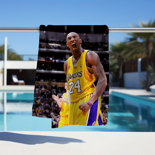 Kobe Towel, Absorbent Beach Towel, Laker Fan Gift - Techy Treasures -  