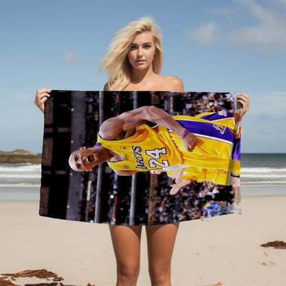 Kobe Towel, Absorbent Beach Towel, Laker Fan Gift - Techy Treasures -  