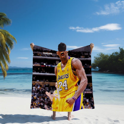 Kobe Towel, Absorbent Beach Towel, Laker Fan Gift - Techy Treasures -  