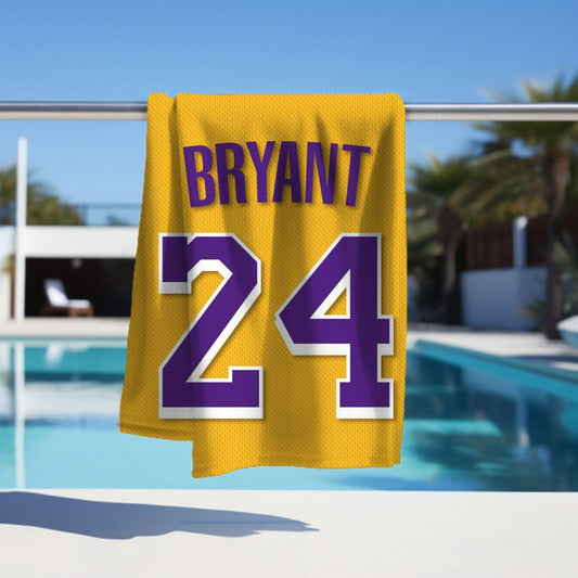 Kobe Towel, Absorbent Beach Towel, Laker Fan Gift - Techy Treasures -  
