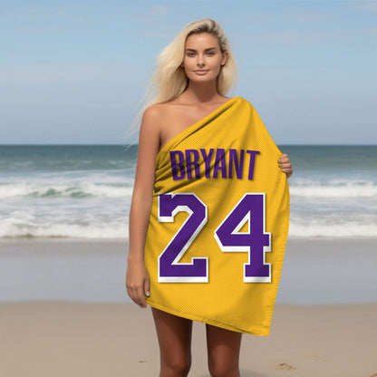 Kobe Towel, Absorbent Beach Towel, Laker Fan Gift - Techy Treasures -  