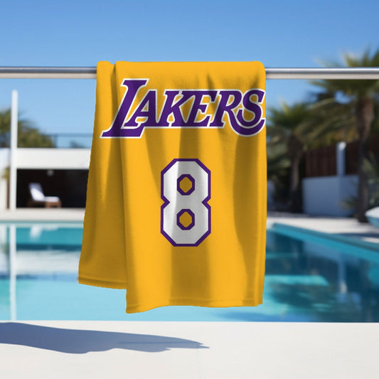 Kobe Towel, Absorbent Beach Towel, Laker Fan Gift - Techy Treasures -  