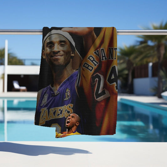 Kobe Towel, Absorbent Beach Towel, Laker Fan Gift - Techy Treasures -  