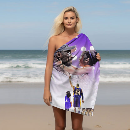 Kobe Towel, Absorbent Beach Towel, Laker Fan Gift - Techy Treasures -  