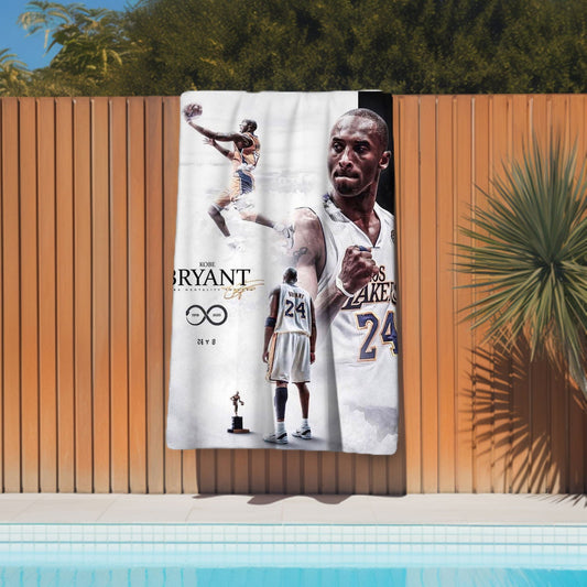 Kobe Towel, Absorbent Beach Towel, Legendary Kobe  Custom Laker Fan Gift - Techy Treasures -  