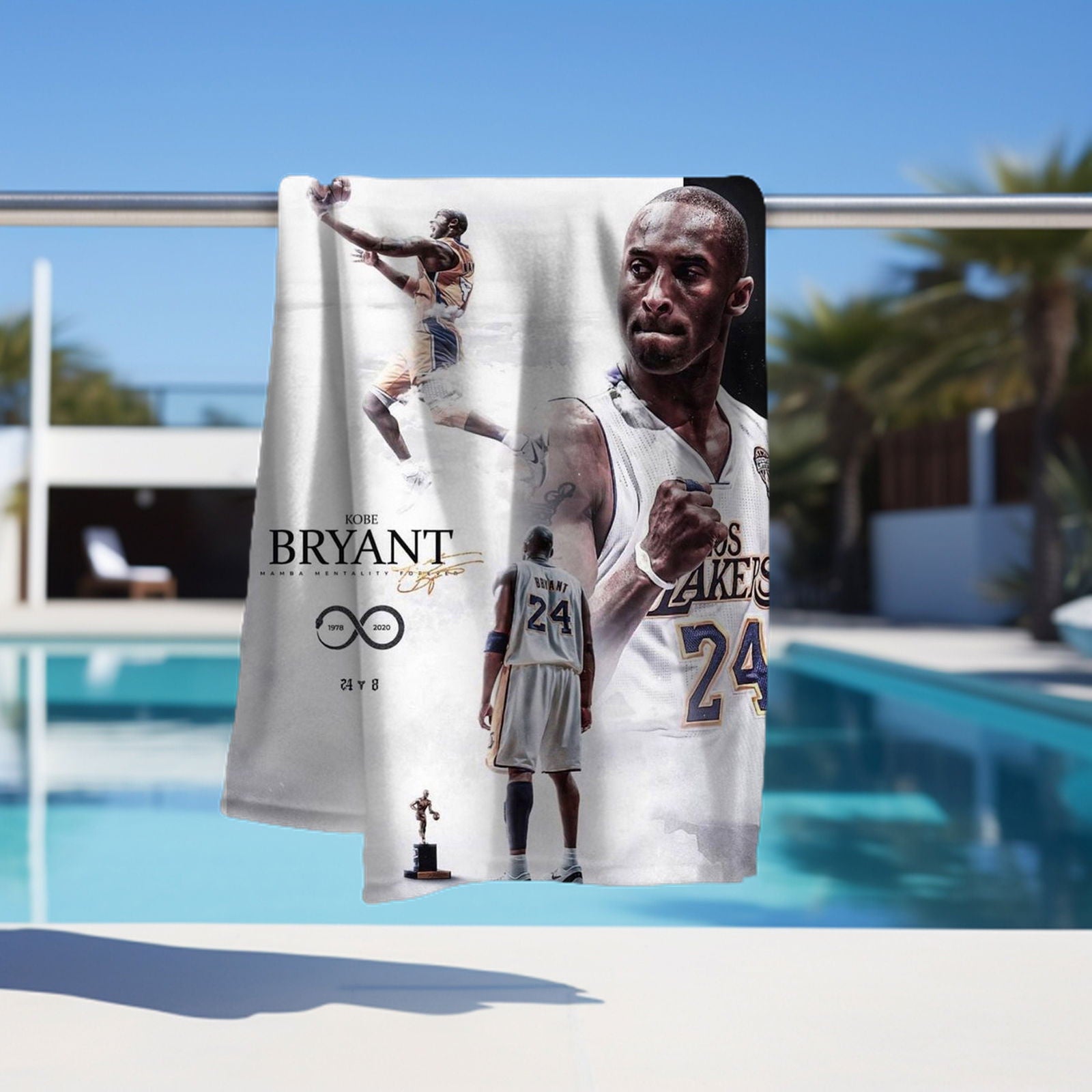Kobe Towel, Absorbent Beach Towel, Legendary Kobe  Custom Laker Fan Gift - Techy Treasures -  