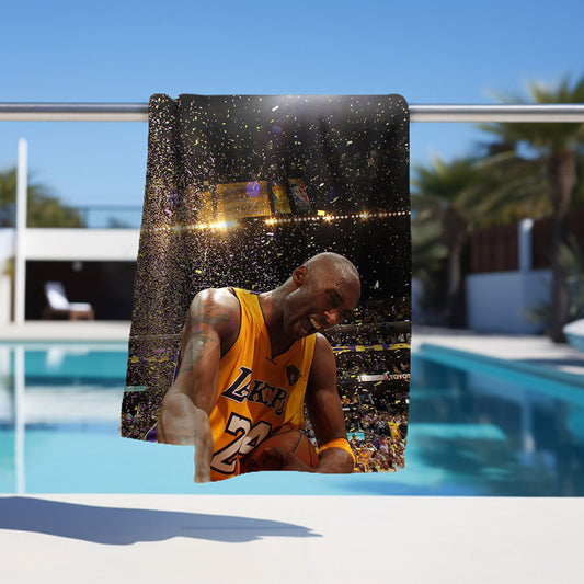 Kobe Towel, Absorbent Beach Towel, Legendary Kobe  Custom Laker Fan Gift - Techy Treasures -  