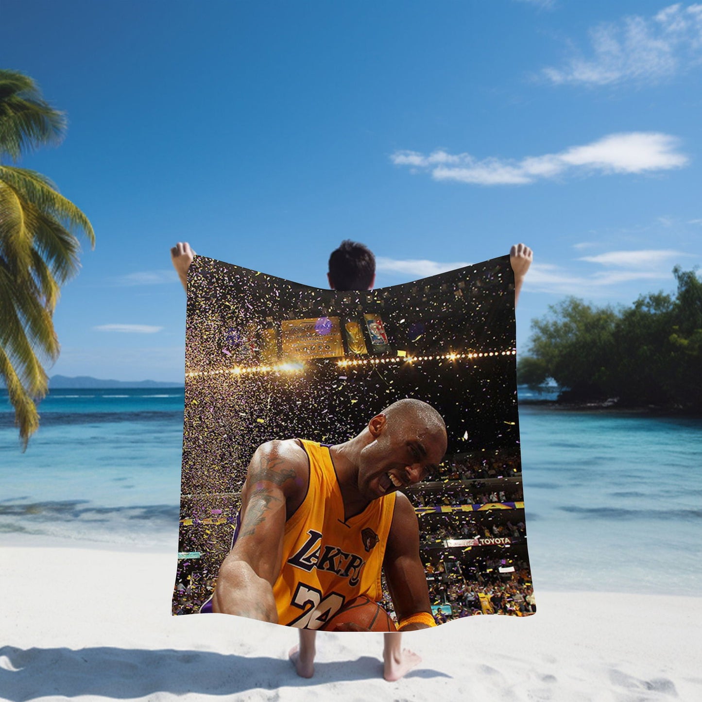Kobe Towel, Absorbent Beach Towel, Legendary Kobe  Custom Laker Fan Gift - Techy Treasures -  