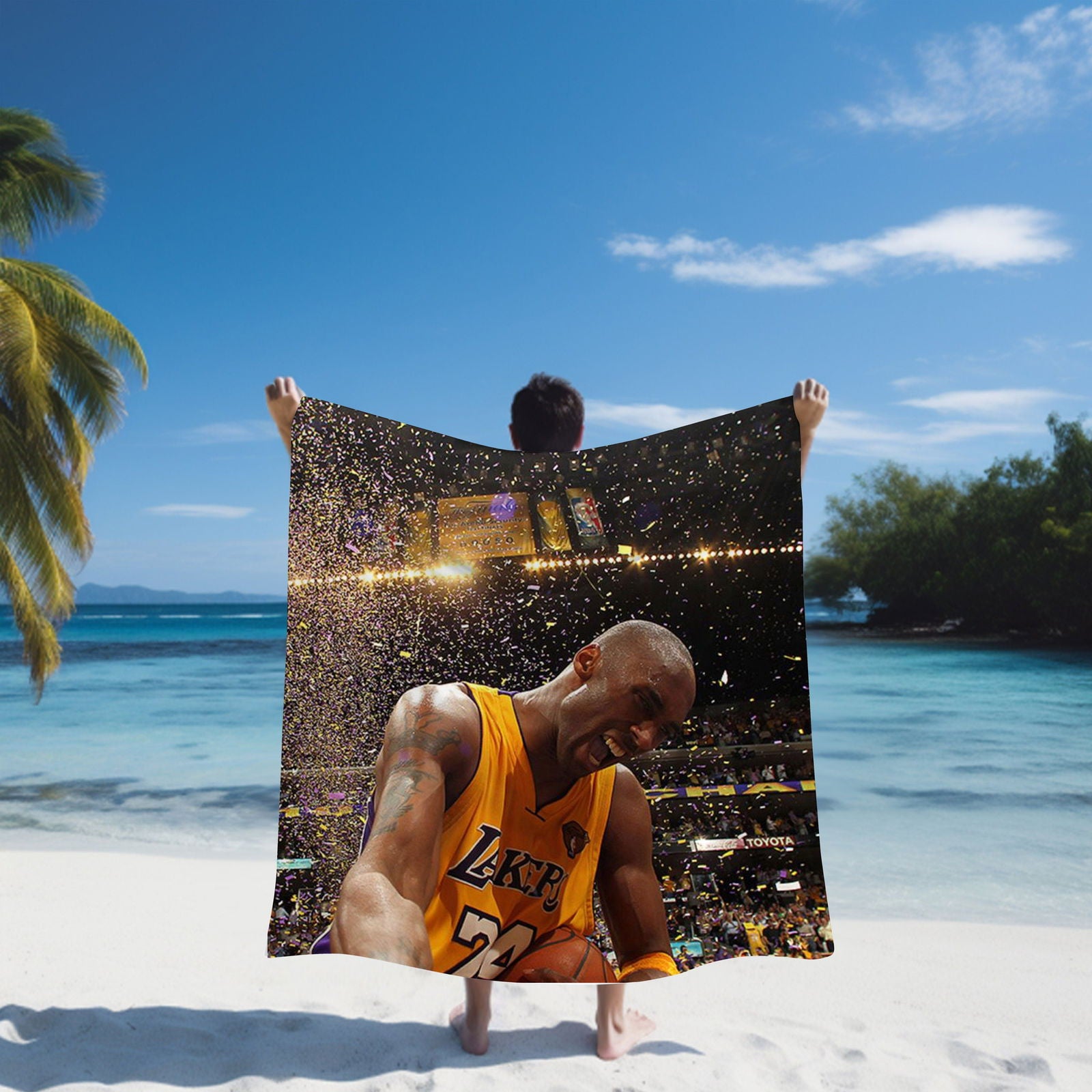 Kobe Towel, Absorbent Beach Towel, Legendary Kobe  Custom Laker Fan Gift - Techy Treasures -  