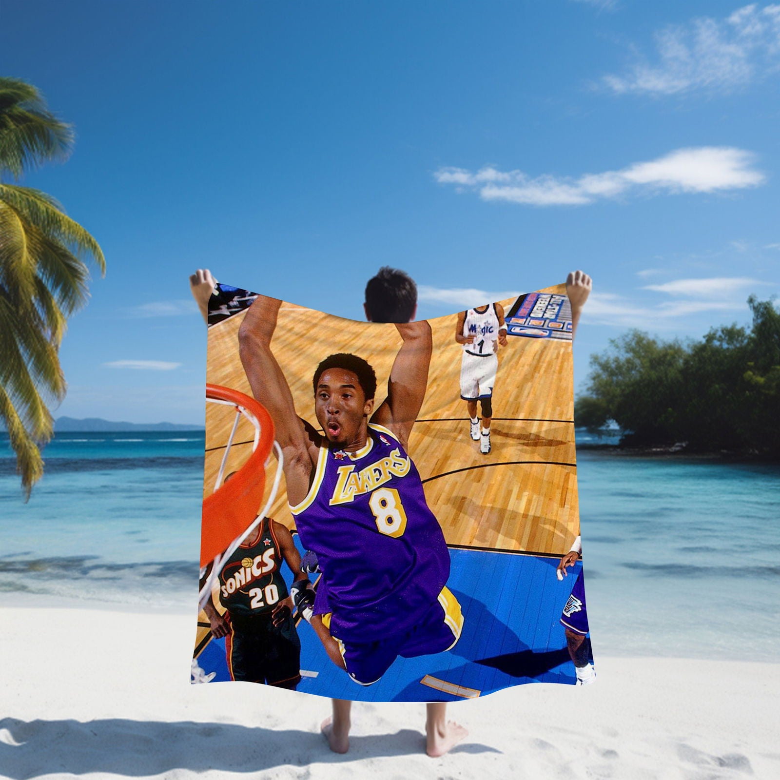 Kobe Towel, Absorbent Beach Towel, Legendary Kobe  Custom Laker Fan Gift - Techy Treasures -  