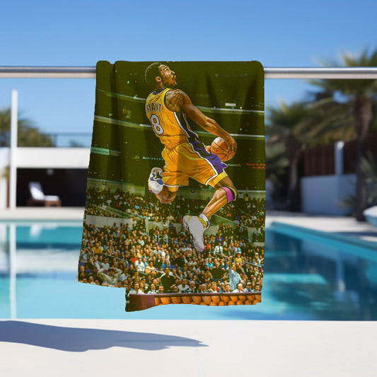 Kobe Towel, Absorbent Beach Towel, Legendary Kobe  Custom Laker Fan Gift - Techy Treasures -  