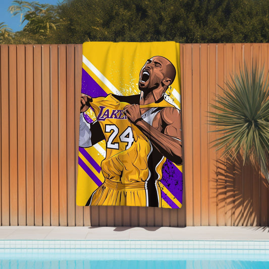 Kobe Towel, Absorbent Beach Towel, Legendary Kobe  Custom Laker Fan Gift - Techy Treasures -  