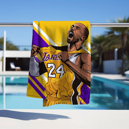 Kobe Towel, Absorbent Beach Towel, Legendary Kobe  Custom Laker Fan Gift - Techy Treasures -  