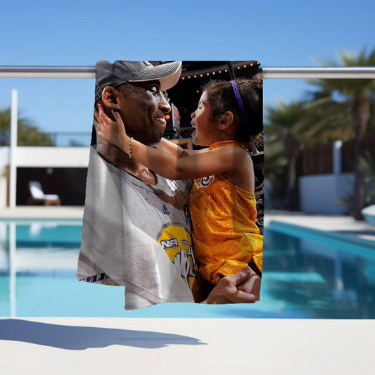 Kobe and Gigi Towel, Absorbent Beach Towel, Legendary Kobe Tribute Gift - Techy Treasures -  