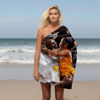 Kobe and Gigi Towel, Absorbent Beach Towel, Legendary Kobe Tribute Gift - Techy Treasures -  