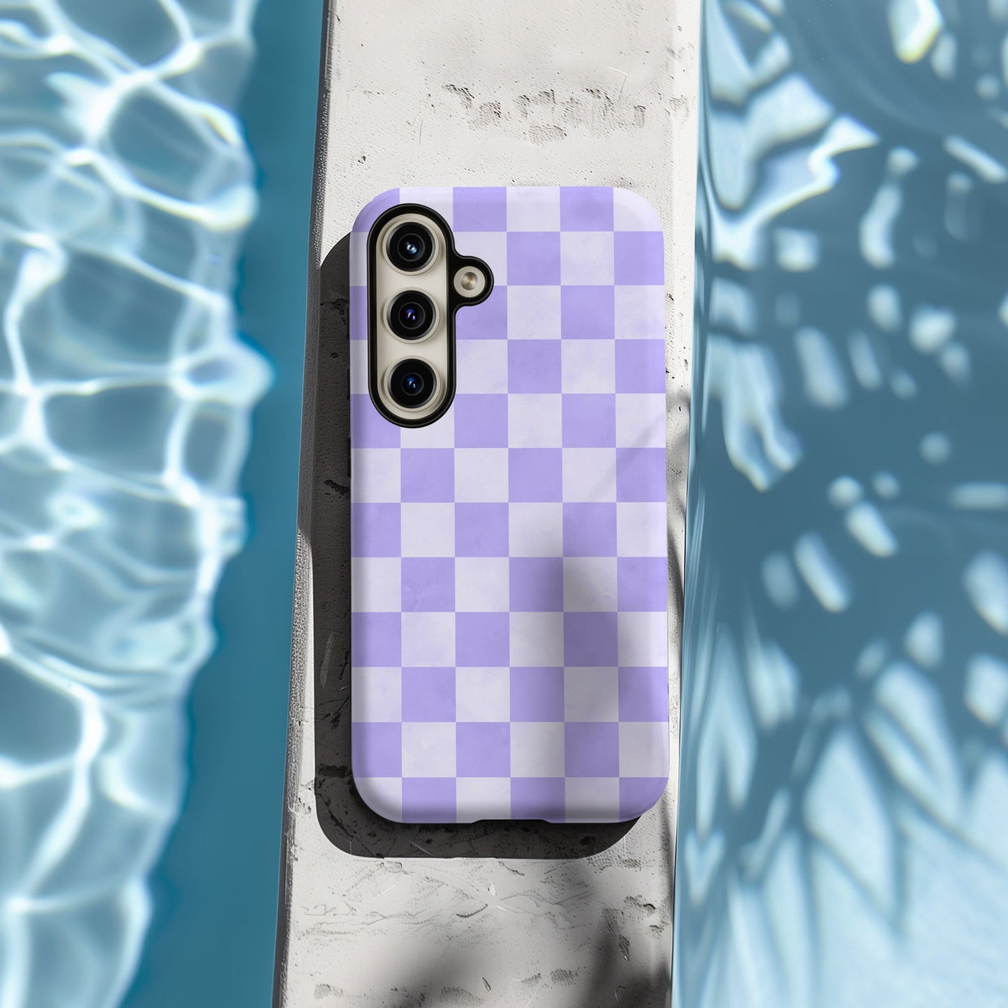 Lavender and White Checkboard Magsafe iPhone Case - Techy Treasures -  
