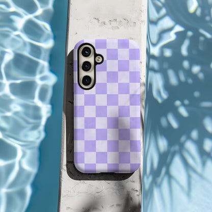 Lavender and White Checkboard Magsafe iPhone Case - Techy Treasures -  