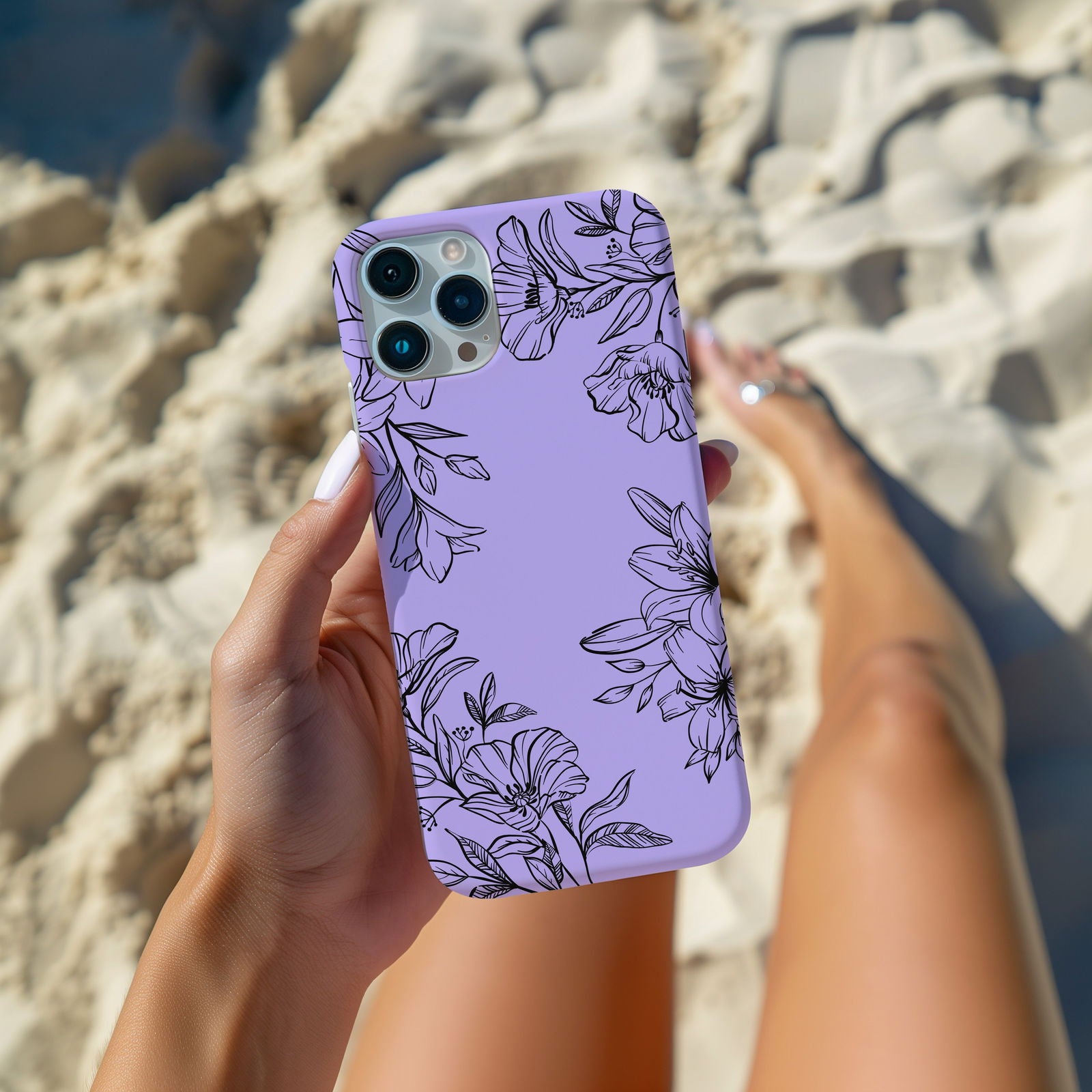 Lilac Floral Phone Magsafe iPhone Case - Techy Treasures -  