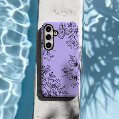 Lilac Floral Phone Magsafe iPhone Case - Techy Treasures -  