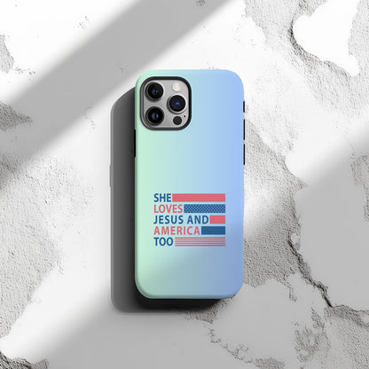 Loves Jesus And America Too Magsafe iPhone Tough Case - Techy Treasures -  