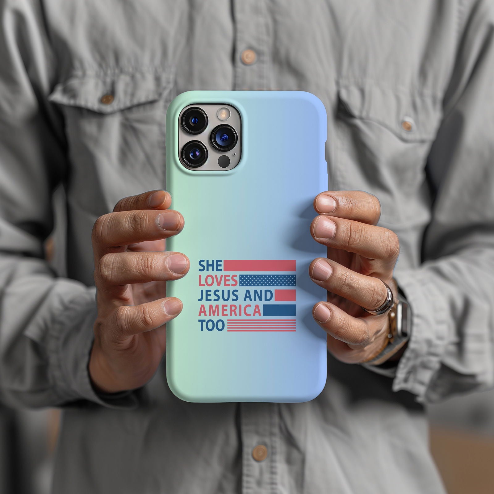 Loves Jesus And America Too Magsafe iPhone Tough Case - Techy Treasures -  