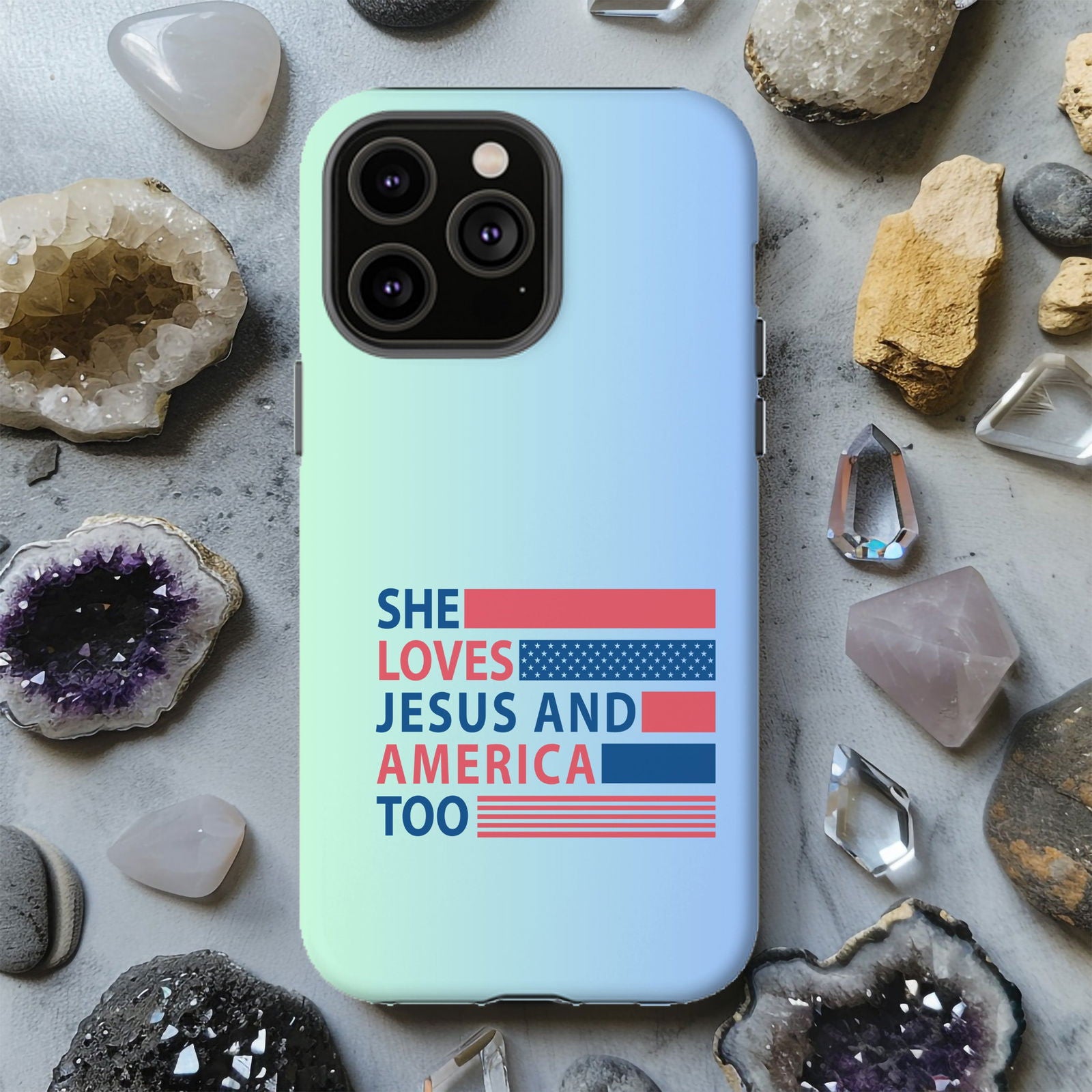 Loves Jesus And America Too Magsafe iPhone Tough Case - Techy Treasures -  