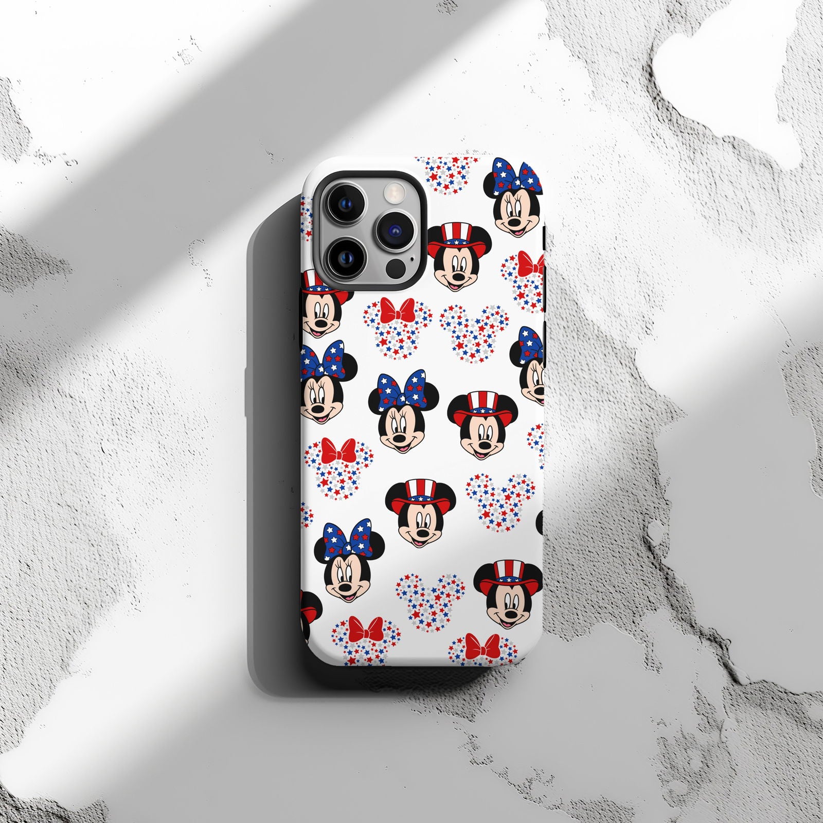 Mickey and Minnie American Flag Magsafe iPhone Tough Case - Techy Treasures -  