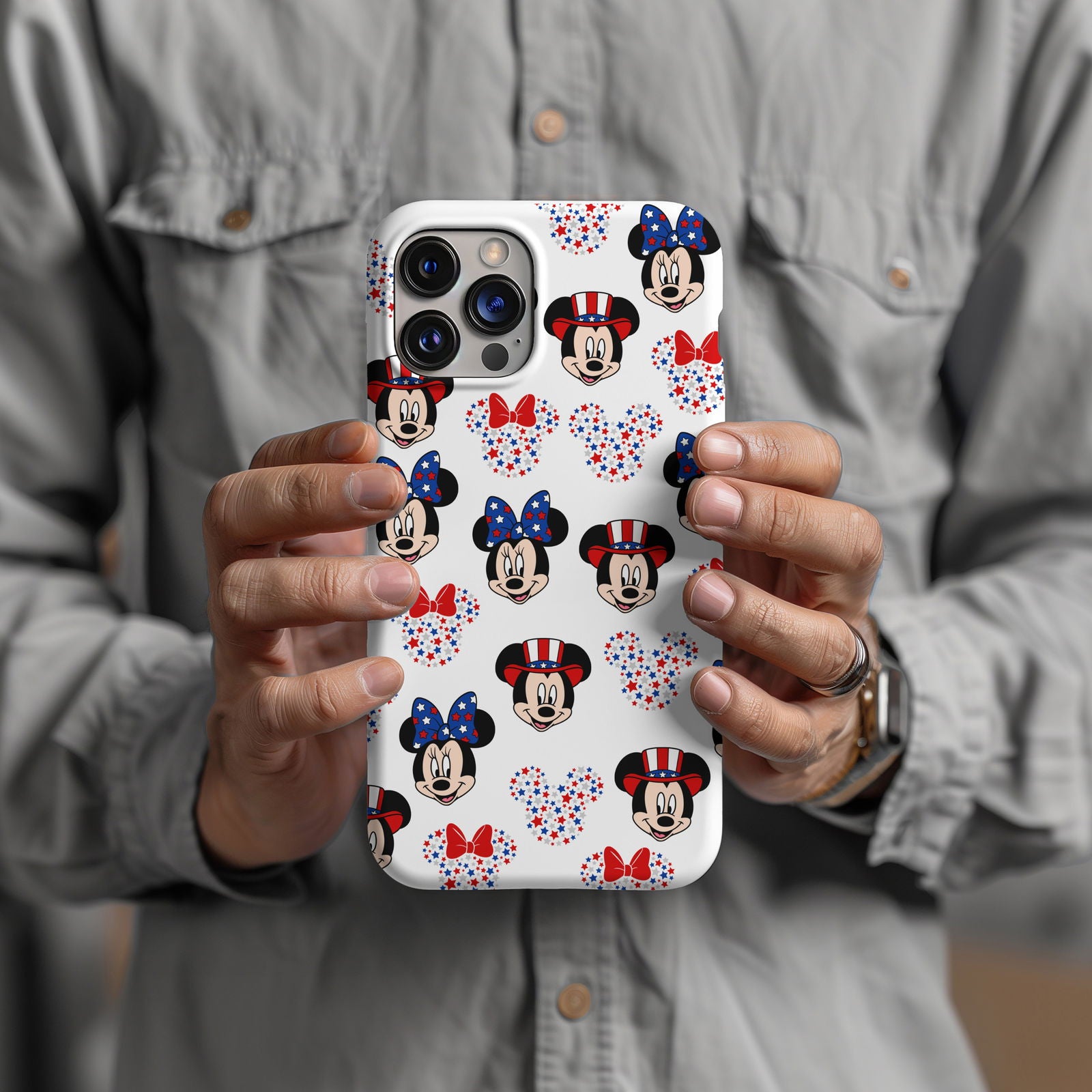 Mickey and Minnie American Flag Magsafe iPhone Tough Case - Techy Treasures -  