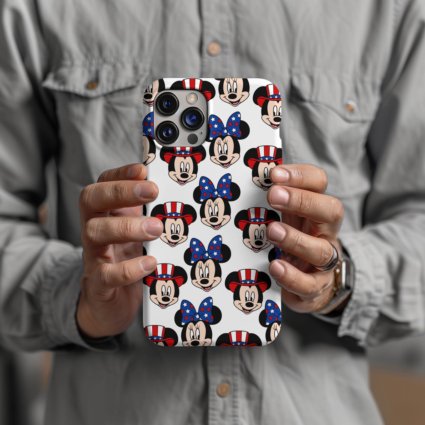 Mickey and Minnie American Flag Magsafe iPhone Tough Case - Techy Treasures -  