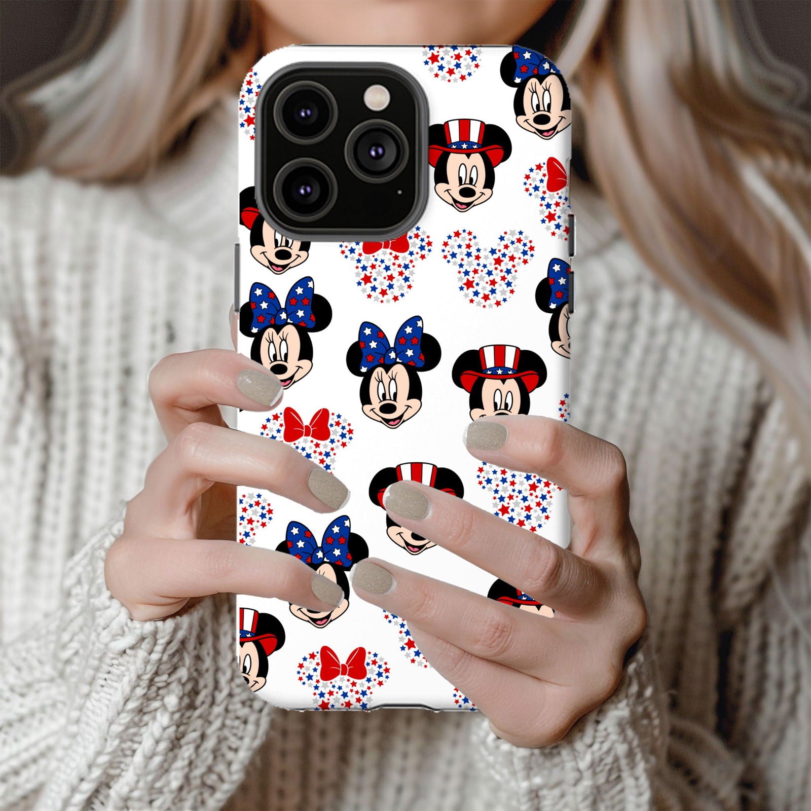Mickey and Minnie American Flag Magsafe iPhone Tough Case - Techy Treasures -  