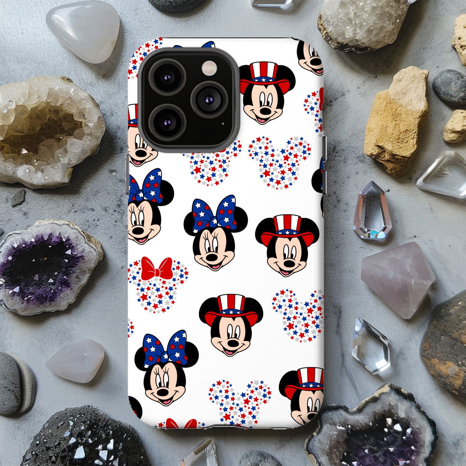Mickey and Minnie American Flag Magsafe iPhone Tough Case - Techy Treasures -  