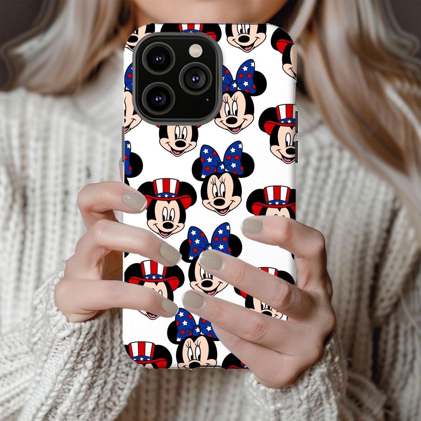 Mickey and Minnie American Flag Magsafe iPhone Tough Case - Techy Treasures -  