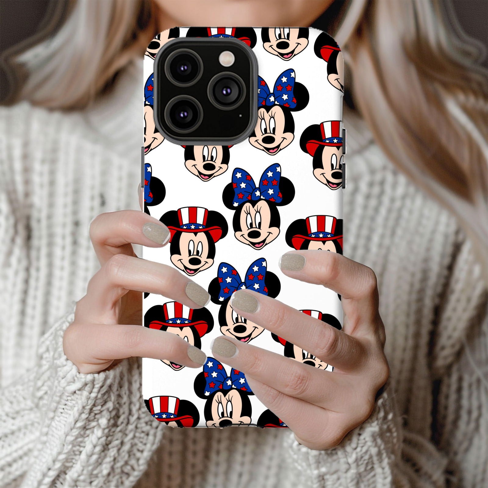Mickey and Minnie American Flag Magsafe iPhone Tough Case - Techy Treasures -  