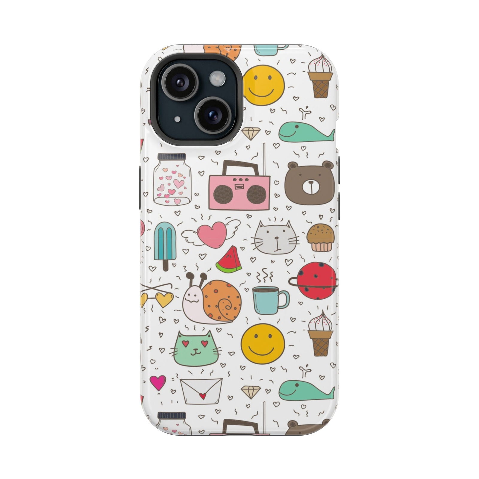 Modern Cute Collage Magsafe iPhone Case - Techy Treasures - Mobile Phone Cases 