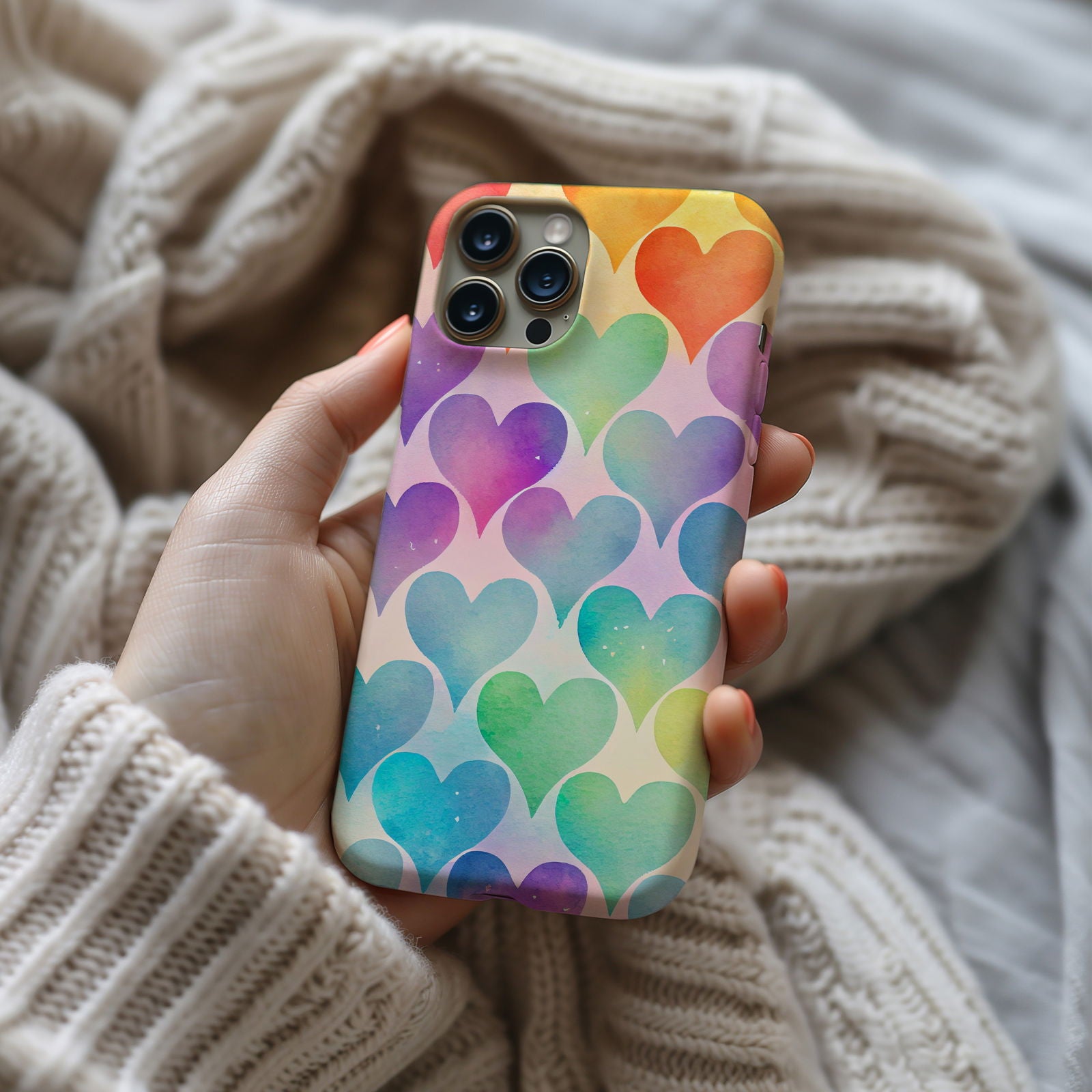 Multi-Color Hearts Magsafe iPhone Case - Techy Treasures -  