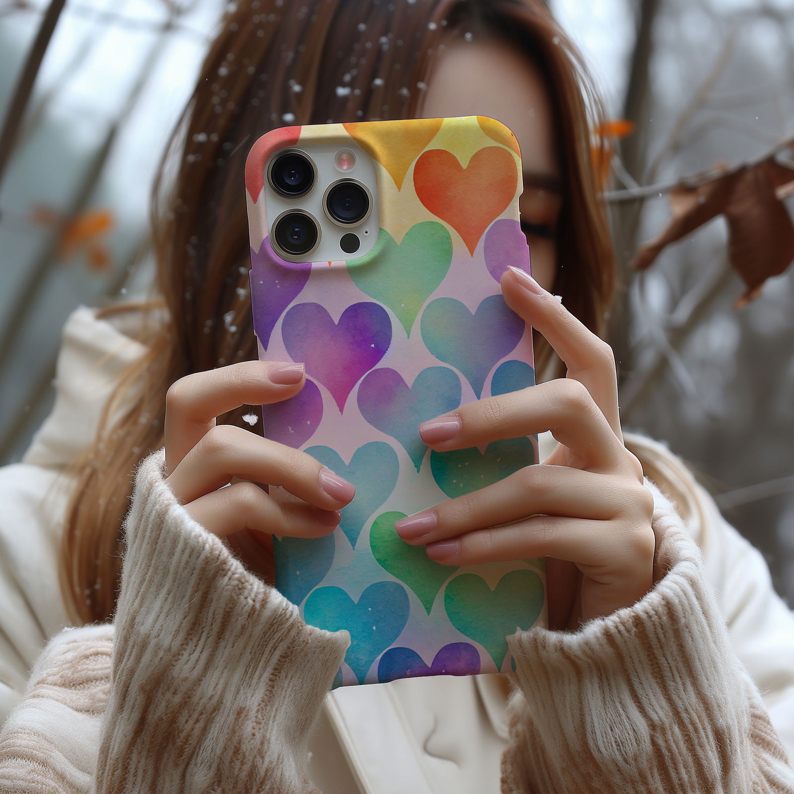 Multi-Color Hearts Magsafe iPhone Case - Techy Treasures -  