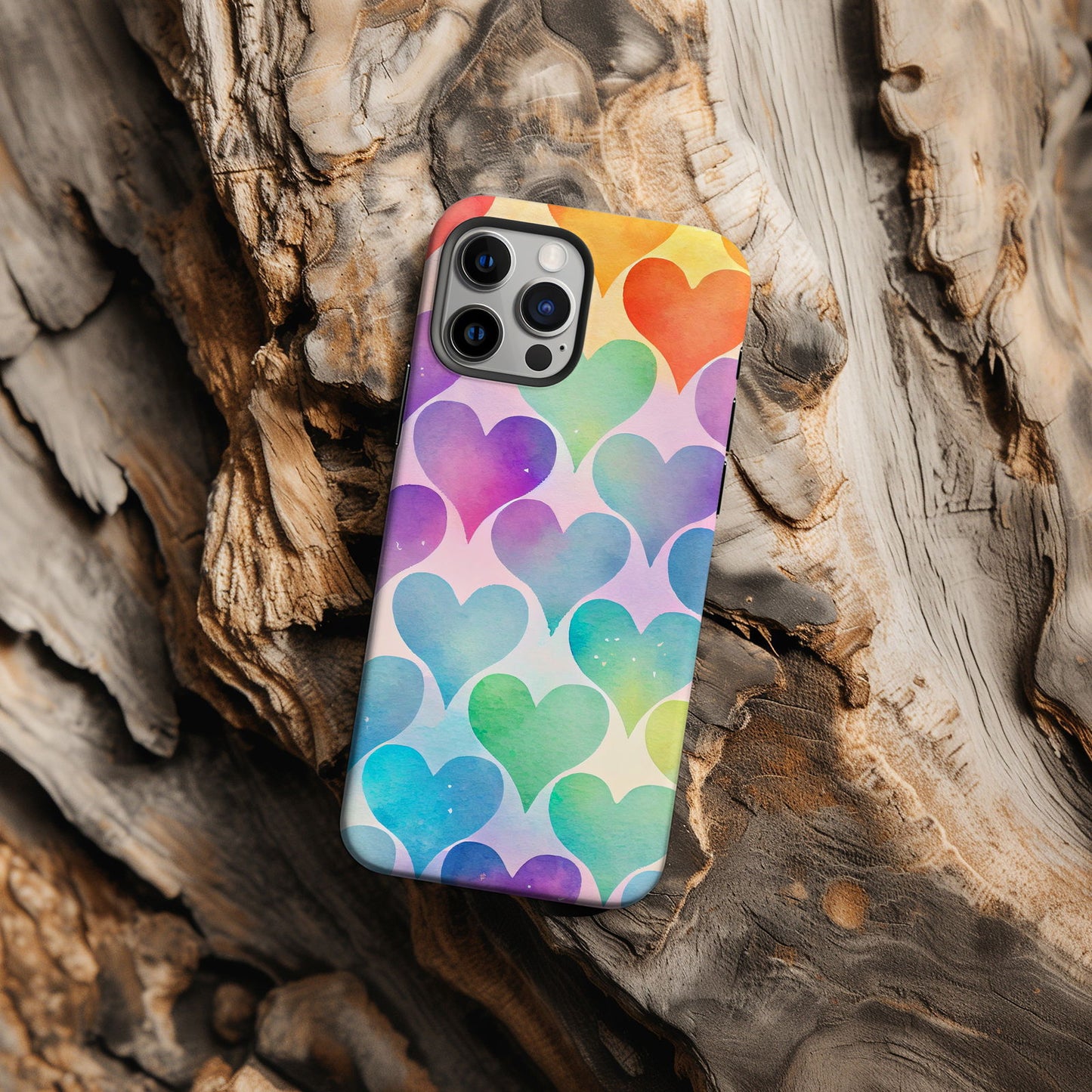 Multi-Color Hearts Magsafe iPhone Case - Techy Treasures -  