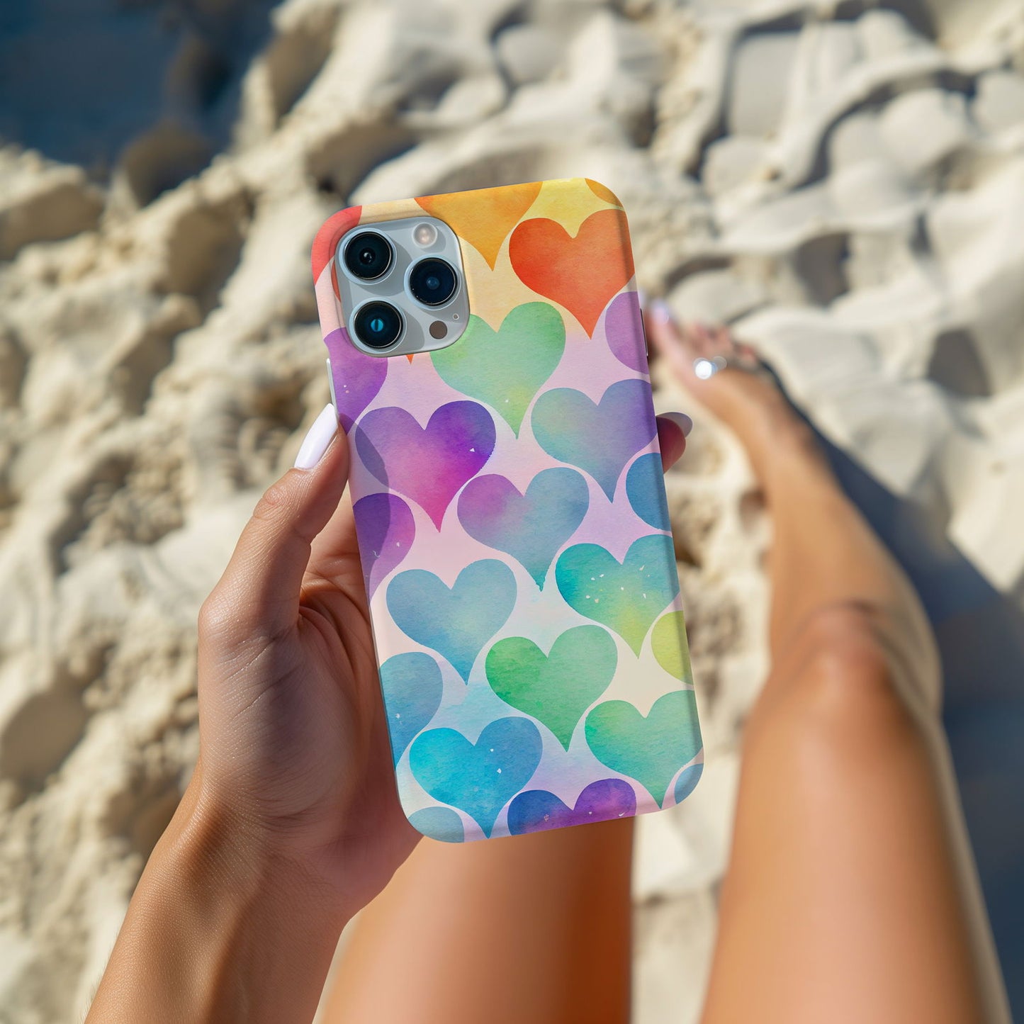Multi-Color Hearts Magsafe iPhone Case - Techy Treasures -  