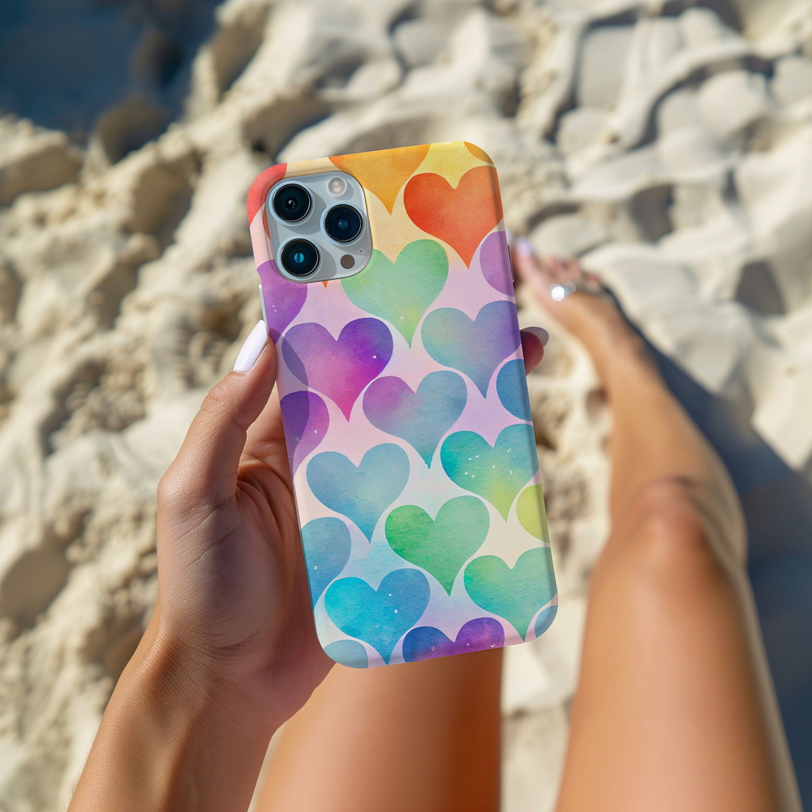 Multi-Color Hearts Magsafe iPhone Case - Techy Treasures -  