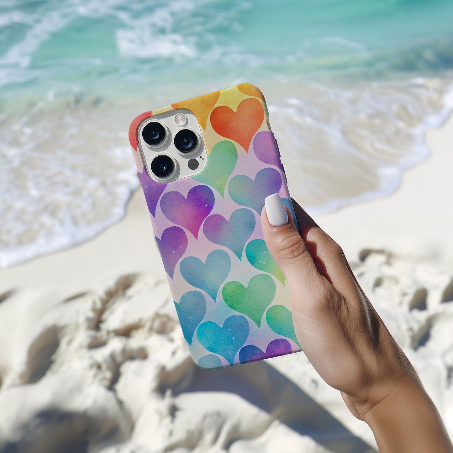 Multi-Color Hearts Magsafe iPhone Case - Techy Treasures -  
